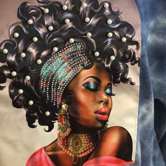 LOVE J crop long sleeve fleece in large DBR3 - Picture 4 of 13